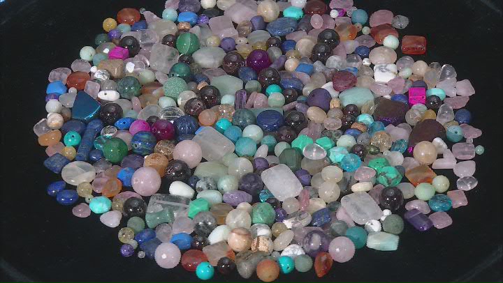 1lb Multi-Stone Mixed Bead Parcel in Assorted Shapes and Sizes Video Thumbnail